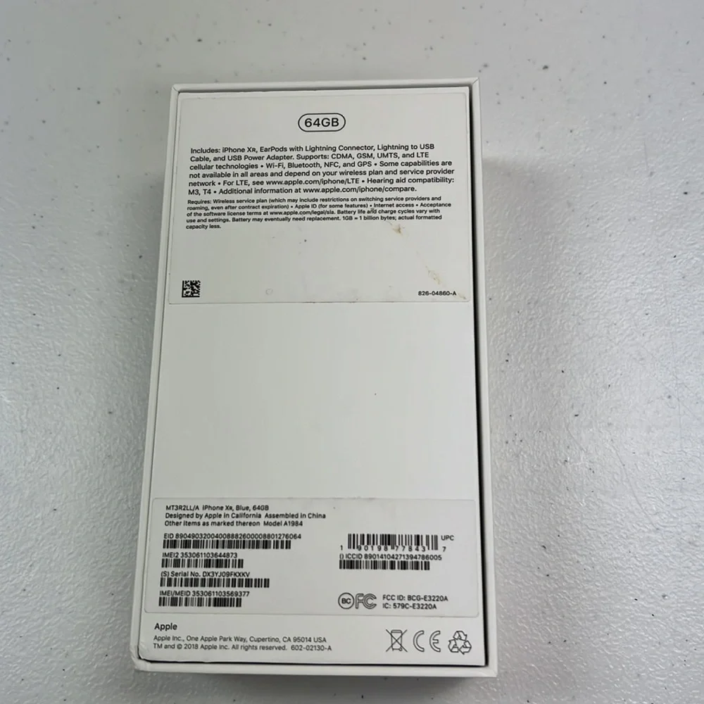 New iPhone XR box